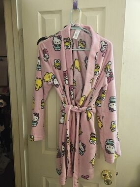 Hello Kitty Pink Kids Fleece Robe with Character Print